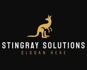 Kangaroo Animal Wildlife logo design