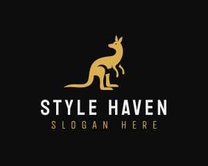 Kangaroo Animal Wildlife logo design