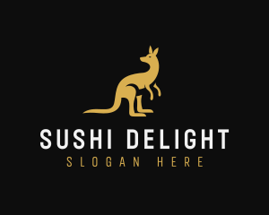 Kangaroo Animal Wildlife logo design