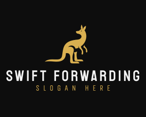 Kangaroo Animal Wildlife logo design