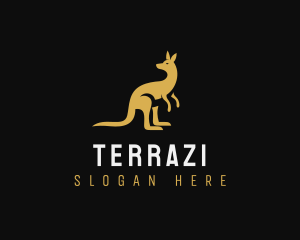 Kangaroo Animal Wildlife logo design