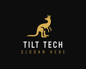 Kangaroo Animal Wildlife logo design