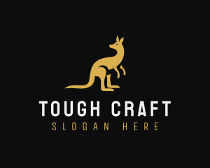 Kangaroo Animal Wildlife logo design