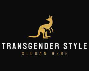 Kangaroo Animal Wildlife logo design