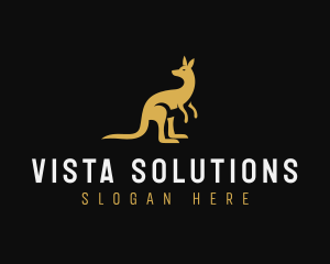 Kangaroo Animal Wildlife logo design