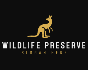 Kangaroo Animal Wildlife logo design