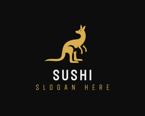 Kangaroo Animal Wildlife logo design