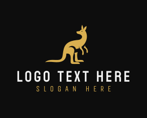 Animal - Kangaroo Animal Wildlife logo design