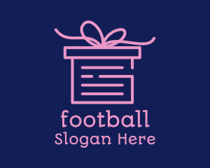 Retail - Pink Gift Box Document logo design