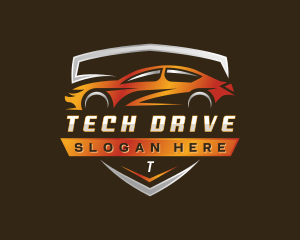 Driving Sedan Automobile logo design