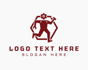 Cog - Tools Repair Man logo design