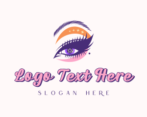 Feminine - Drag Eyelash Brow Makeup logo design