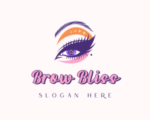 Drag Eyelash Brow Makeup logo design