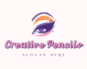 Drag Eyelash Brow Makeup logo design