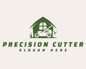 Cutter - Lawn Mower Grass Maintenance logo design