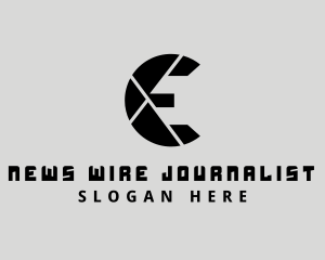 Journalist - Camera Journalist Letter E logo design