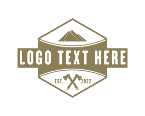 Woods - Mountain Axe Traveler logo design