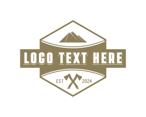 Camper - Mountain Axe Traveler logo design