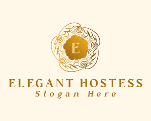 Elegant Boutique Wreath logo design