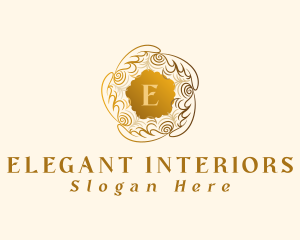 Elegant Boutique Wreath logo design