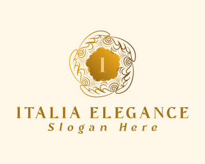 Elegant Boutique Wreath logo design