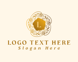 Nail Salon - Elegant Boutique Wreath logo design