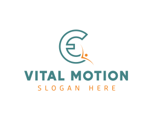 Active - Active Person Letter E logo design