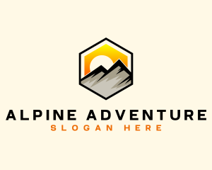 Mountain Sunset Adventure logo design