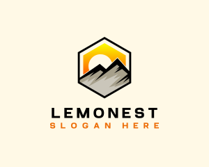 Adventure - Mountain Sunset Adventure logo design