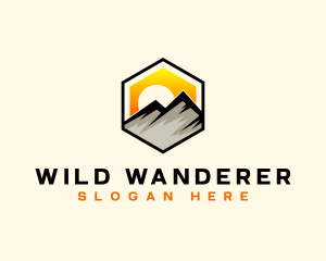 Mountain Sunset Adventure logo design