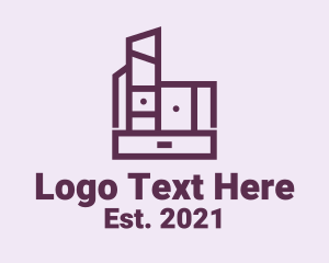 Line Art - Storage Unit Furniture logo design