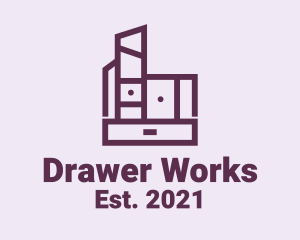 Drawer - Storage Unit Furniture logo design