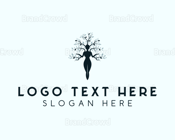 Spa Woman Tree Logo