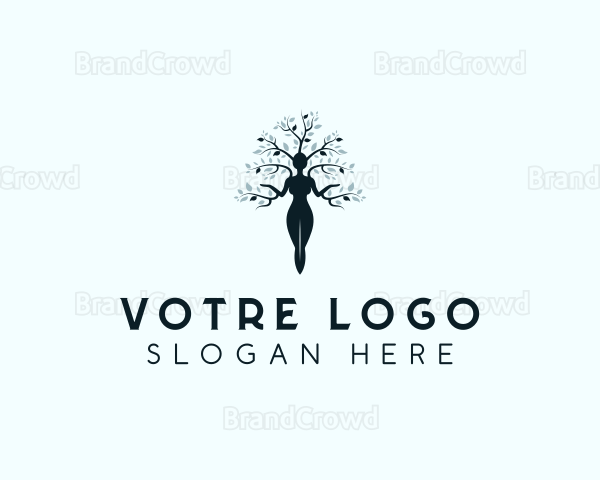 Spa Woman Tree Logo