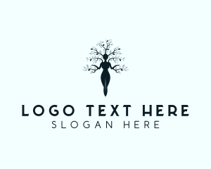 Therapy - Spa Woman Tree logo design