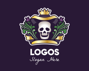 Mexican Dead King Skull logo design