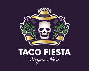 Mexican - Mexican Dead King Skull logo design