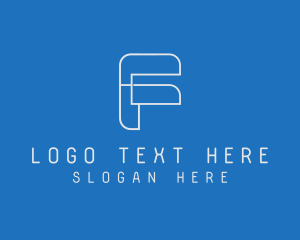 Letter F - Digital Tech Innovation logo design