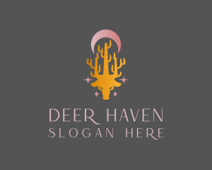 Deer Forest Moon logo design