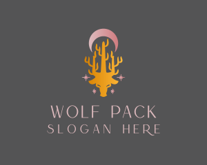 Deer Forest Moon logo design