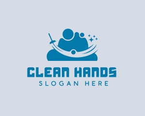 Squeegee Cleaning Sanitation logo design