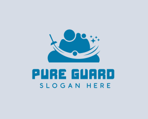 Squeegee Cleaning Sanitation logo design