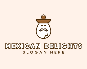 Mexico - Mexican Mustache Egg logo design