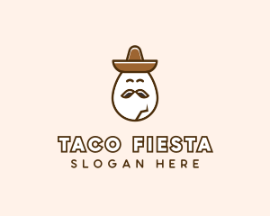 Mexican - Mexican Mustache Egg logo design