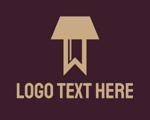 Bedside Lamp - Lamp Bookmark Fixture logo design