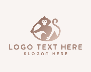 Clothing Store - Monkey Animal Tail logo design