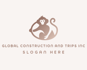 Organic - Monkey Animal Tail logo design