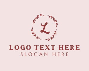Dermatology - Leaf Wreath Boutique logo design