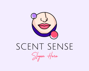 Feminine Nose Lips logo design