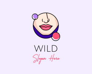 Makeup - Feminine Nose Lips logo design
